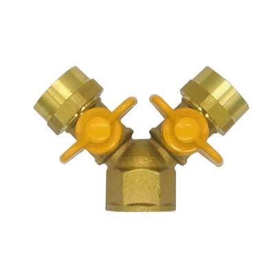 China Best price  brass body  three way ball valve for gas  thread 1/2"